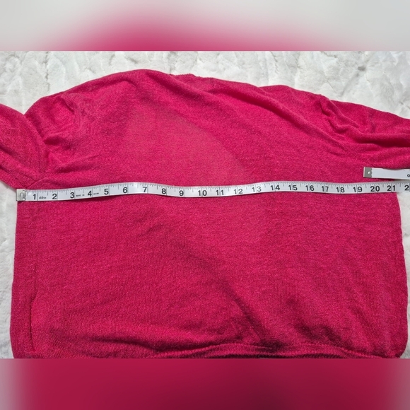 Jones New York Fuchsia Pink Open-Front Knit Cardigan - Picture 8 of 9